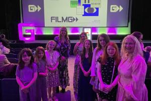 Councillor Luna Martin with finalists Port Appin Primary School who made the journey all the way to Glasgow.