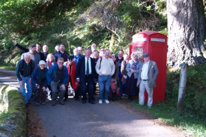 Campaigners at Mull phone box