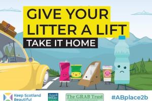 Take your litter home sticker