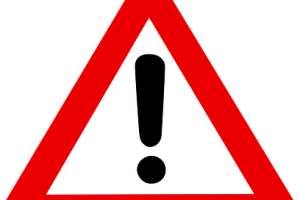 warning sign - a red triangle with exclamation mark