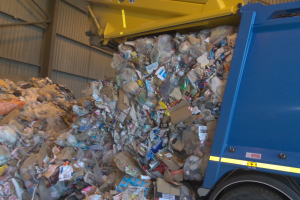 lorry offloading household waste