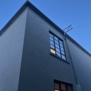 South Elevation showing good quality of new render finish.