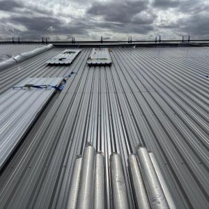 Image shows ongoing work to the roof 