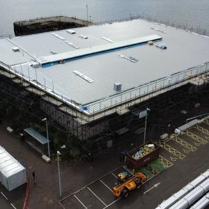 Image shows the roof replacement works 
