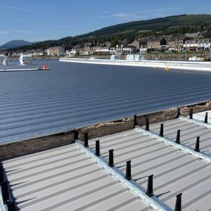Image shows repairs progressing on the roof 
